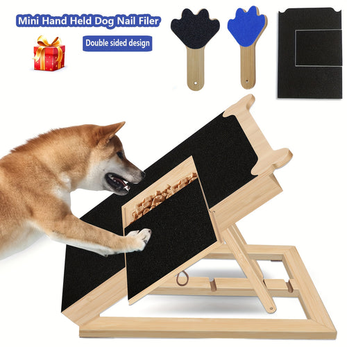 2-in-1 Dog Nail Scratch Board with Hand File